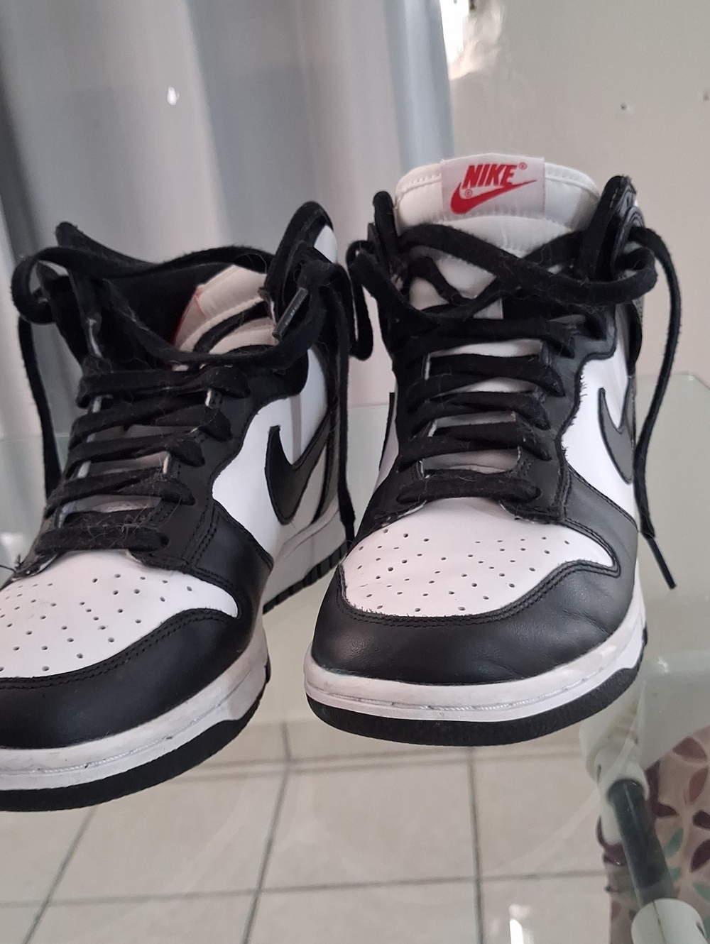 Nike Black and White High-Top Sneakers
